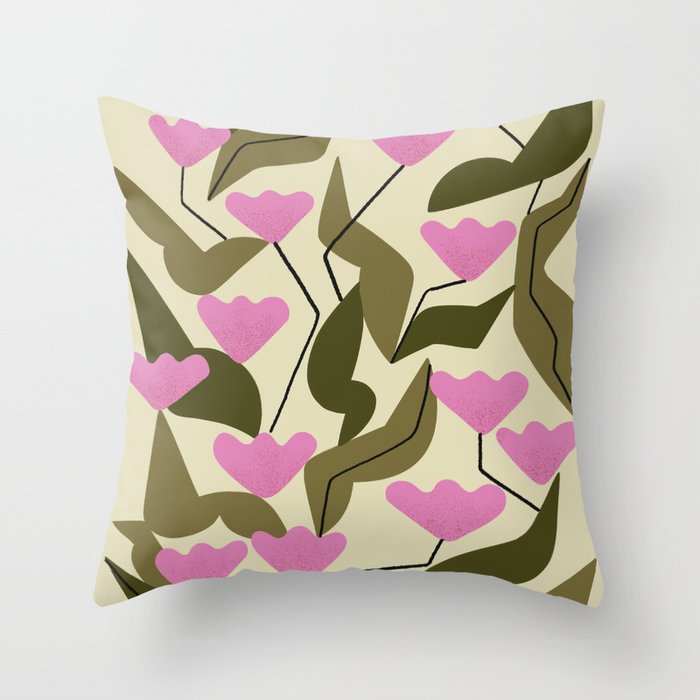 Tulips In Pink Throw Pillow Gallery Image 6