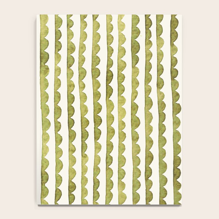 Small scalloped line in watercolor green Notebook Gallery Image 4