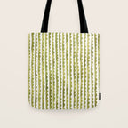 Small scalloped line in watercolor green Tote Bag Gallery Image 1