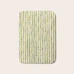 Small scalloped line in watercolor green Bath Mat Gallery Image 1
