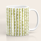 Small scalloped line in watercolor green Coffee Mug Gallery Image 1
