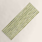 Small scalloped line in watercolor green Yoga Mat Gallery Image 1