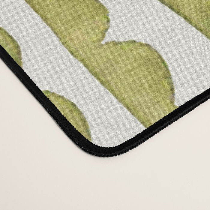 Small scalloped line in watercolor green Desk Mat Gallery Image 4