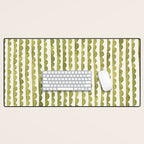 Small scalloped line in watercolor green Desk Mat Gallery Image 1