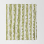 Small scalloped line in watercolor green Throw Blanket Gallery Image 2