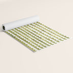 Small scalloped line in watercolor green Yoga Mat Gallery Image 2