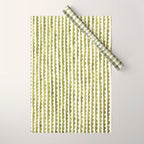 Small scalloped line in watercolor green Wrapping Paper Gallery Image 1