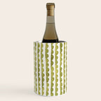 Small scalloped line in watercolor green Wine Chiller Gallery Image 3