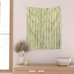 Small scalloped line in watercolor green Wall Tapestry Gallery Image 2
