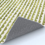 Small scalloped line in watercolor green Rug Gallery Image 4