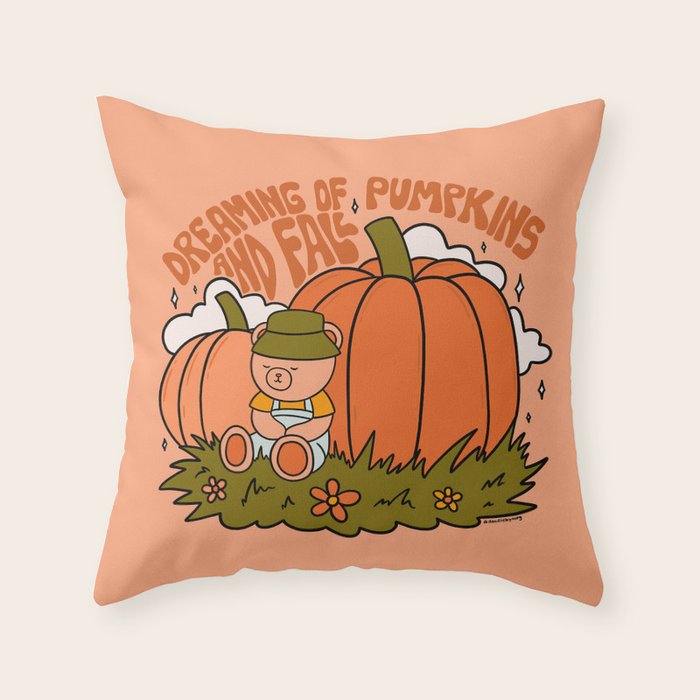 Dreaming of Pumpkins Throw Pillow Gallery Image 1
