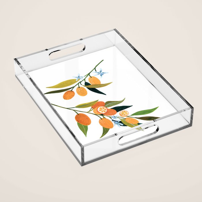 Kumquat Branch Acrylic Tray Gallery Image 1