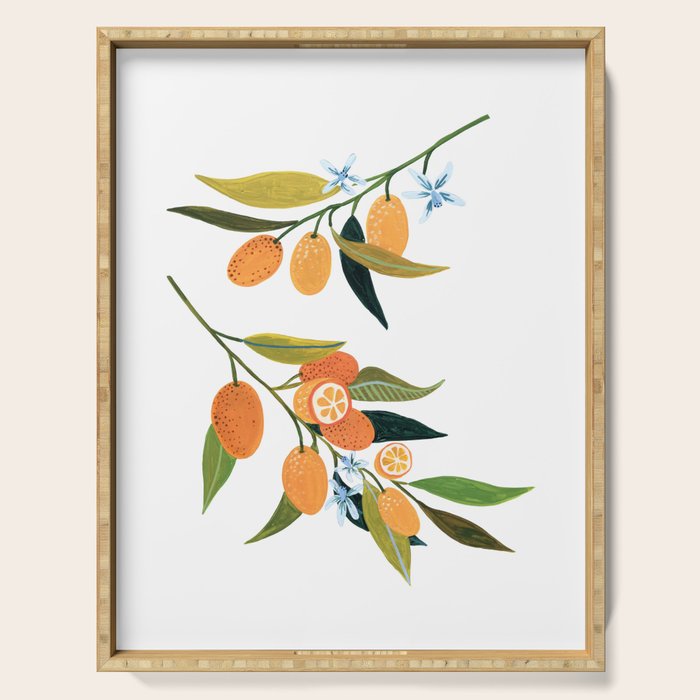 Kumquat Branch Serving Tray Gallery Image 1
