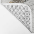 Armor [9]: a minimal abstract piece in black white and gold by Alyssa Hamilton Art Bath Mat Gallery Image 2