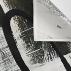 Armor [9]: a minimal abstract piece in black white and gold by Alyssa Hamilton Art Wall Tapestry Gallery Image 3