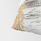 Armor [9]: a minimal abstract piece in black white and gold by Alyssa Hamilton Art Pillow Sham Gallery Image 4