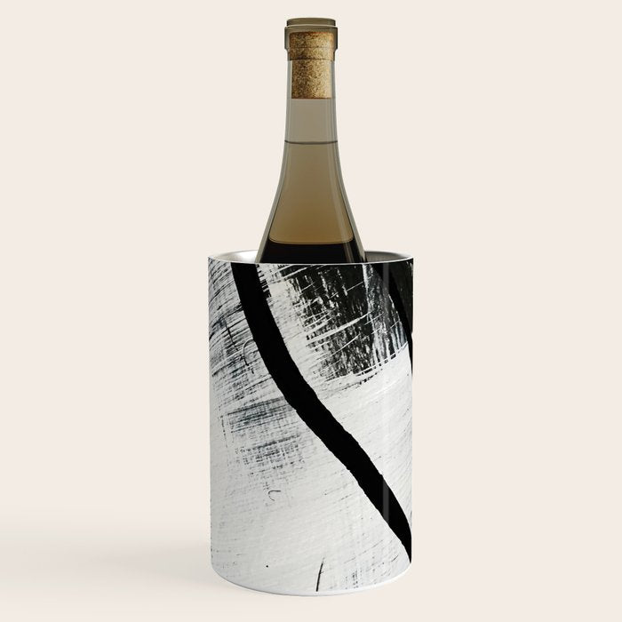 Armor [9]: a minimal abstract piece in black white and gold by Alyssa Hamilton Art Wine Chiller Gallery Image 3