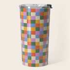 Bold Colorful Checks Pattern - Small XXXVII Travel Mug Gallery Image 2