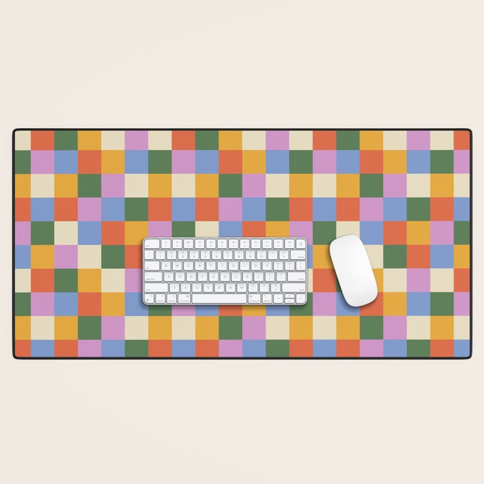 Bold Colorful Checks Pattern - Small XXXVII Desk Mat Gallery Image 1