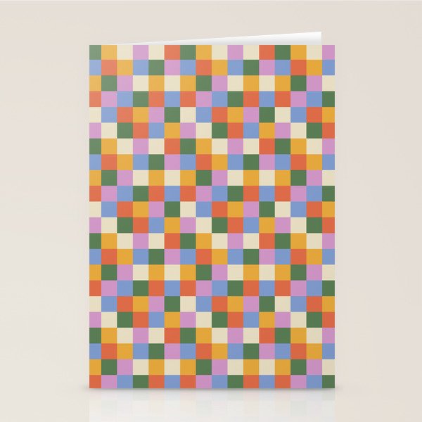 Bold Colorful Checks Pattern - Small XXXVII Stationery Card Gallery Image 2