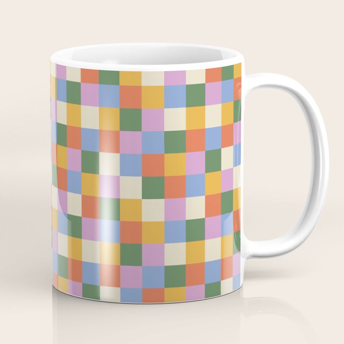 Bold Colorful Checks Pattern - Small XXXVII Coffee Mug Gallery Image 1