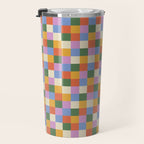 Bold Colorful Checks Pattern - Small XXXVII Travel Mug Gallery Image 3