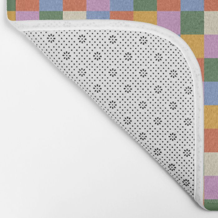 Bold Colorful Checks Pattern - Small XXXVII Bath Mat Gallery Image 2