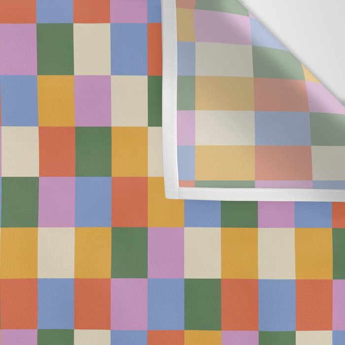 Bold Colorful Checks Pattern - Small XXXVII Wall Tapestry Gallery Image 3