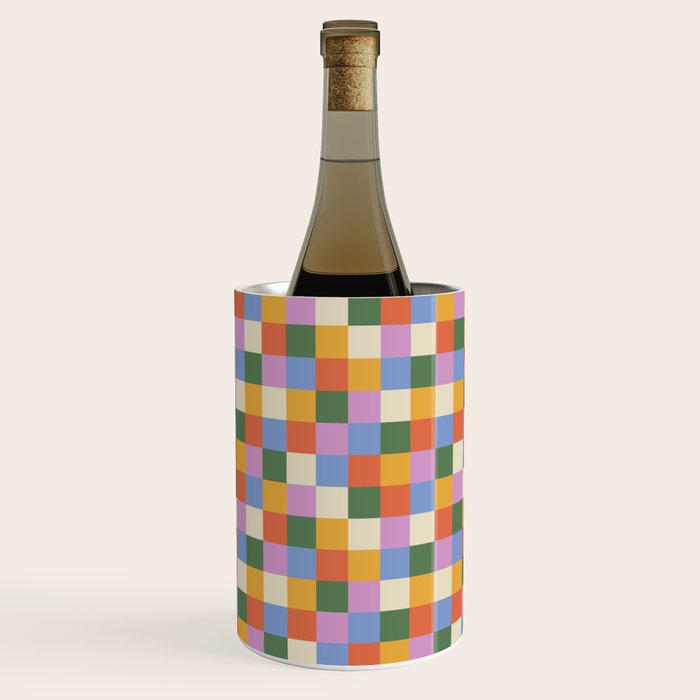 Bold Colorful Checks Pattern - Small XXXVII Wine Chiller Gallery Image 1