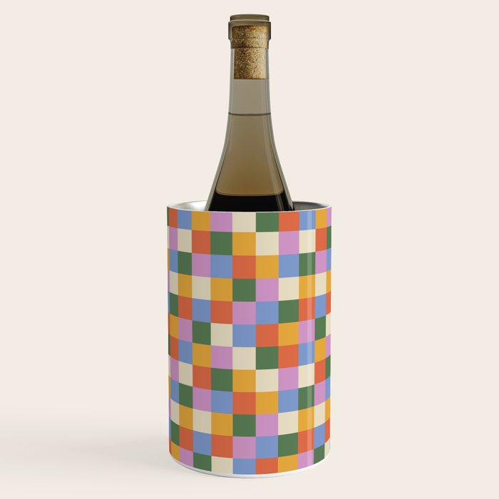 Bold Colorful Checks Pattern - Small XXXVII Wine Chiller Gallery Image 2