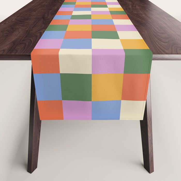 Bold Colorful Checks Pattern - Small XXXVII Table Runner Gallery Image 1