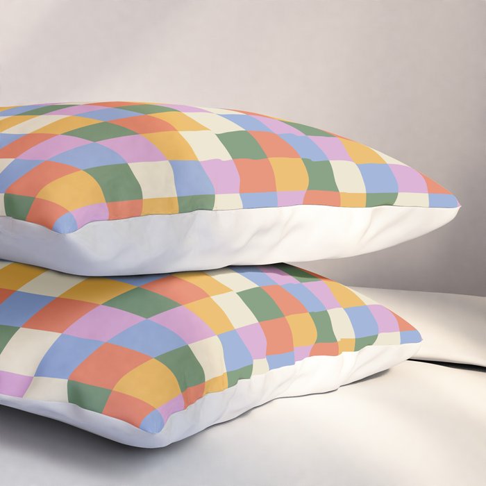 Bold Colorful Checks Pattern - Small XXXVII Pillow Sham Gallery Image 3