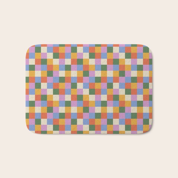 Bold Colorful Checks Pattern - Small XXXVII Bath Mat Gallery Image 1