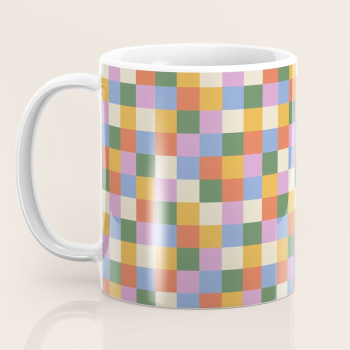 Bold Colorful Checks Pattern - Small XXXVII Coffee Mug Gallery Image 3