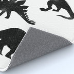 Black + White Dinosaurs Rug Gallery Image 4