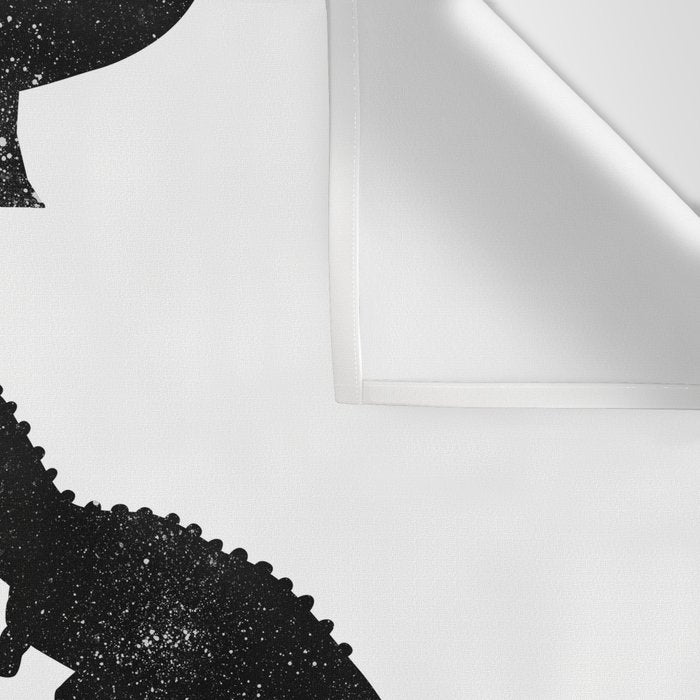 Black + White Dinosaurs Wall Tapestry Gallery Image 3