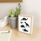 Black + White Dinosaurs Mini Art Print Gallery Image 2