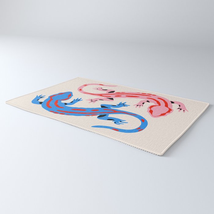 Colorful salamanders Rug Gallery Image 3