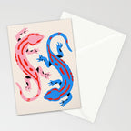 Colorful salamanders Stationery Card Gallery Image 2