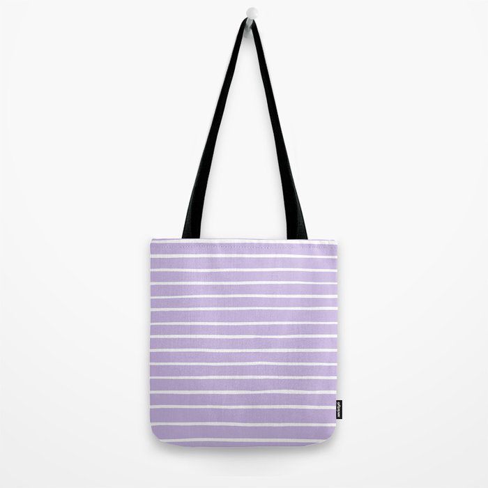 Stripes Lavender Tote Bag Gallery Image 2
