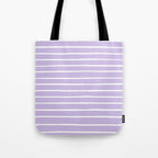 Stripes Lavender Tote Bag Gallery Image 1