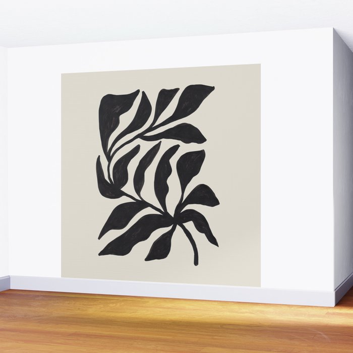 Ink Palm Plant Fossil Wall Mural Gallery Image 2