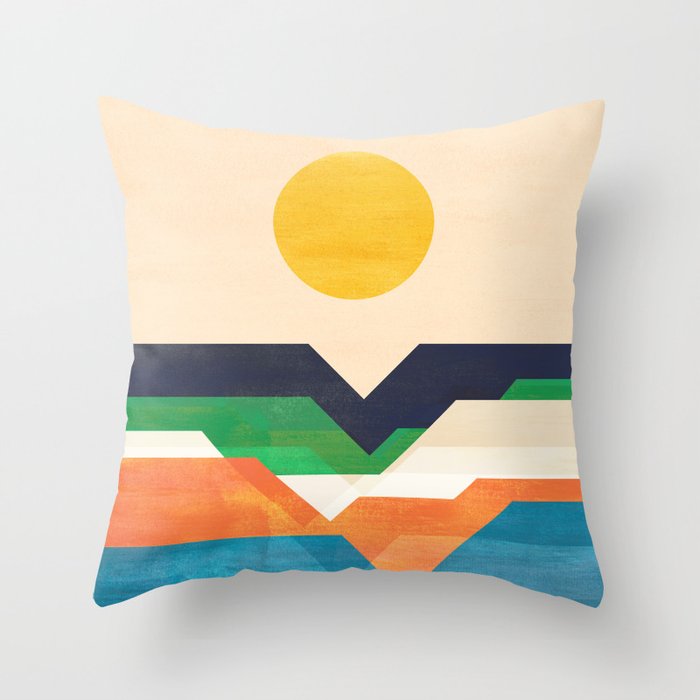 Tale from the shore Throw Pillow Gallery Image 1