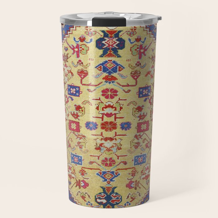 Demerci Kula Antique Turkish Rug Print Travel Mug Gallery Image 1