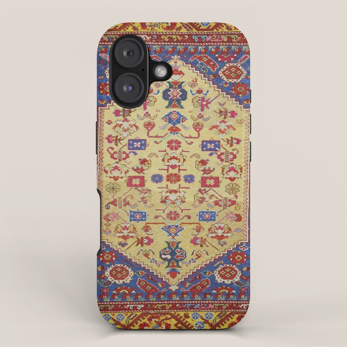 Demerci Kula Antique Turkish Rug Print iPhone Case Gallery Image 1