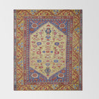 Demerci Kula Antique Turkish Rug Print Throw Blanket Gallery Image 2