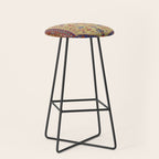 Demerci Kula Antique Turkish Rug Print Stool Gallery Image 1