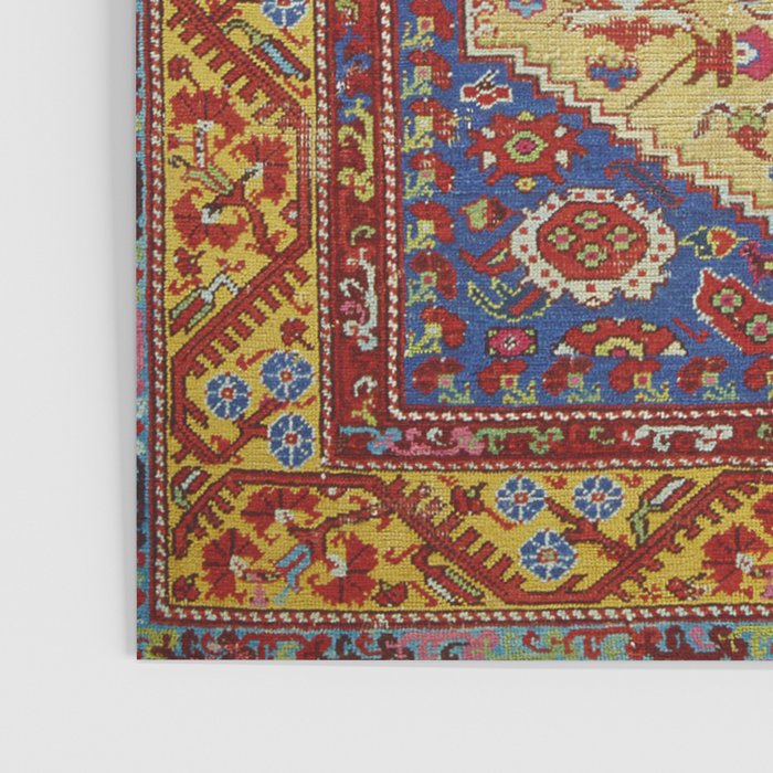 Demerci Kula Antique Turkish Rug Print Poster Gallery Image 3