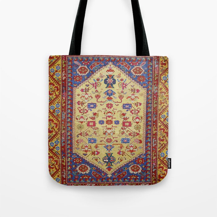 Demerci Kula Antique Turkish Rug Print Tote Bag Gallery Image 1