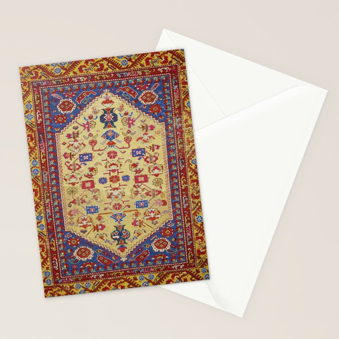 Demerci Kula Antique Turkish Rug Print Stationery Card Gallery Image 2